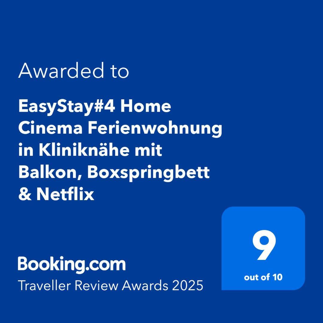 Apartment #4-kino In Kliniknähe Mit Balkon/boxspringbett/netflix
